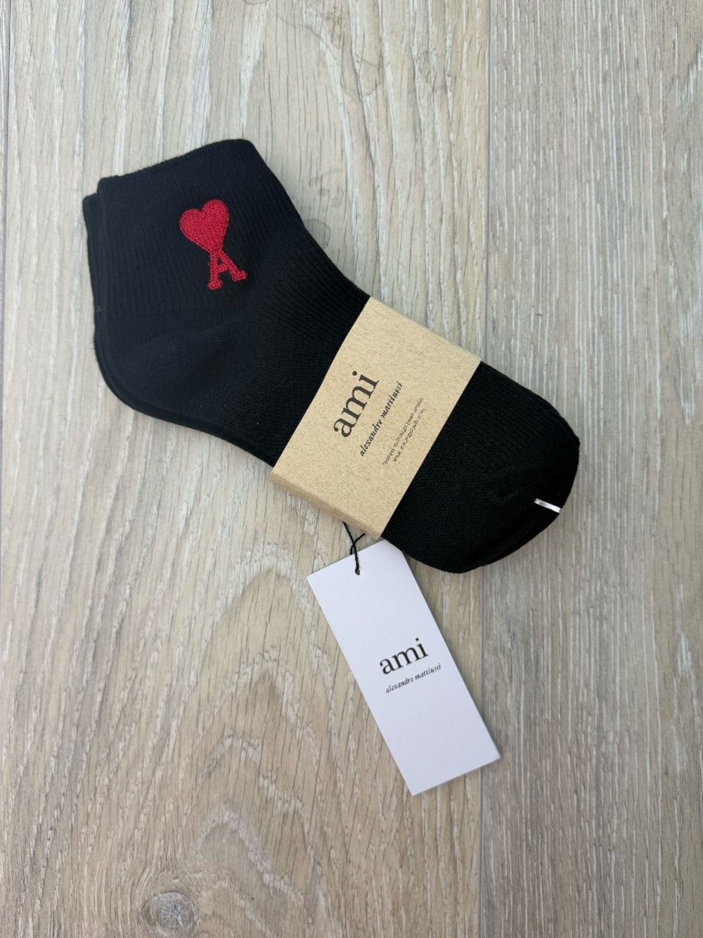 3 Pairs Ankle Socks Black AMI Socks Brand New AMI